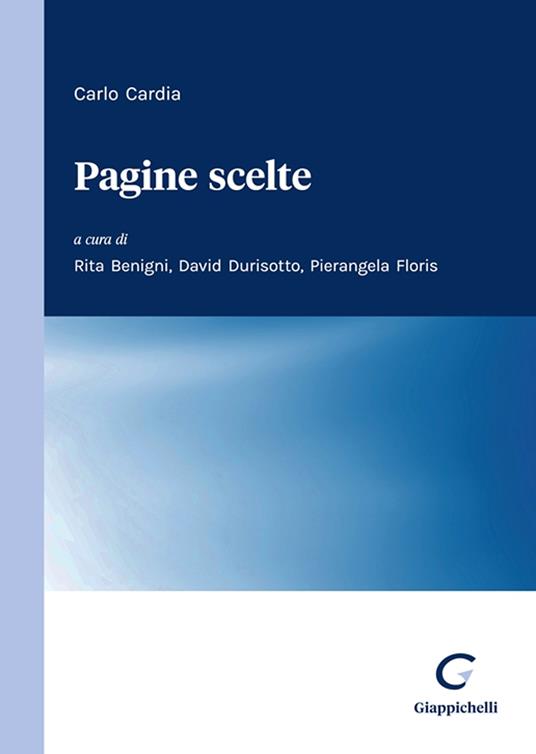 Pagine scelte - Carlo Cardia - copertina