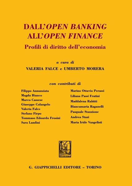 Dall'open banking all'open finance. Profili di diritto dell'economia - copertina