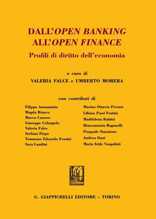 Dall'open banking all'open finance. Profili di diritto dell'economia - copertina