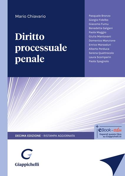 Diritto processuale penale. Nuova ediz. - Mario Chiavario - copertina