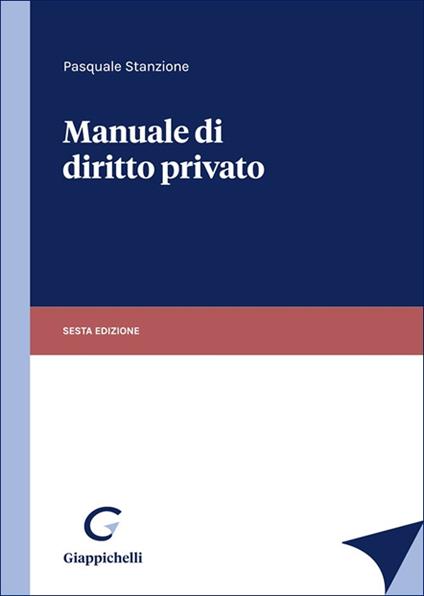 Manuale di diritto privato - Pasquale Stanzione - copertina