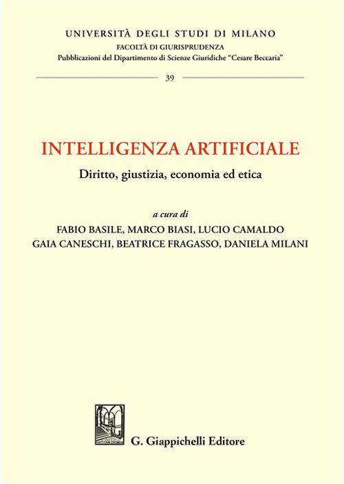 Intelligenza artificiale. Diritto, giustizia, economia ed etica - copertina