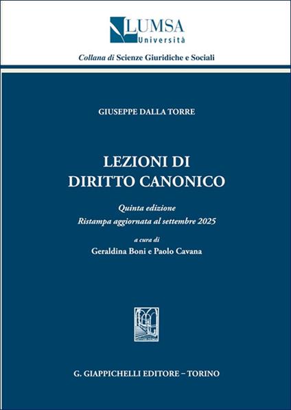 Lezioni di diritto canonico - Giuseppe Dalla Torre - copertina