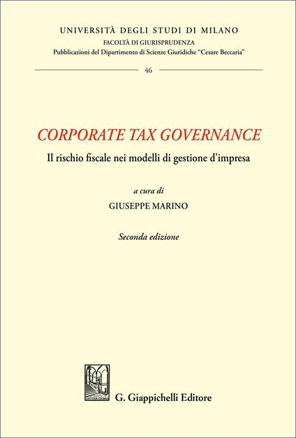 «Corporate tax governance». Il rischio fiscale nei modelli di gestione d'impresa - copertina