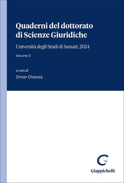 Quaderni del dottorato di Scienze giuridiche. Università degli Studi di Sassari. Vol. 3 - copertina