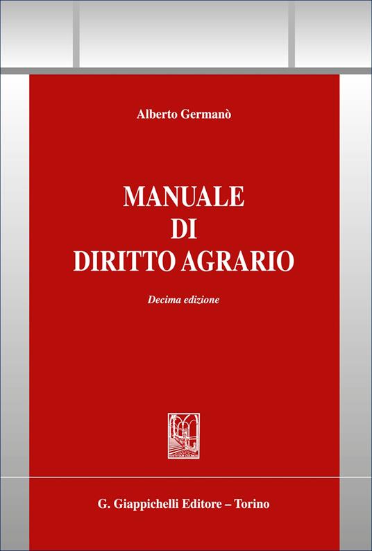 Manuale di diritto agrario - Alberto Germanò - copertina