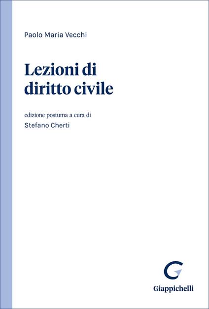 Lezioni di diritto civile - Paolo Maria Vecchi - copertina