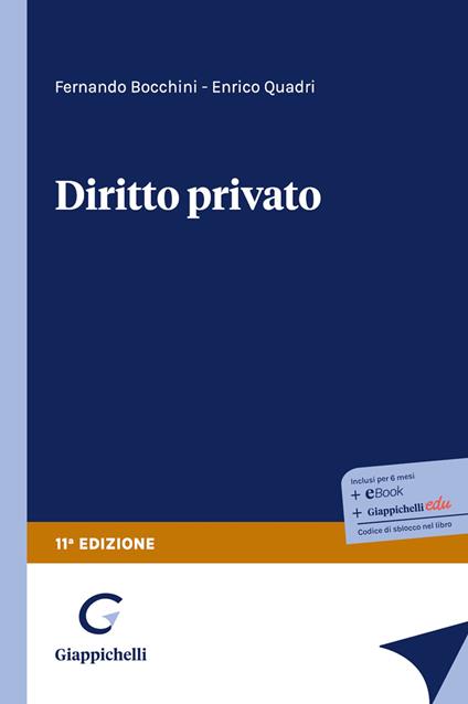 Diritto privato - Fernando Bocchini,Enrico Quadri - copertina