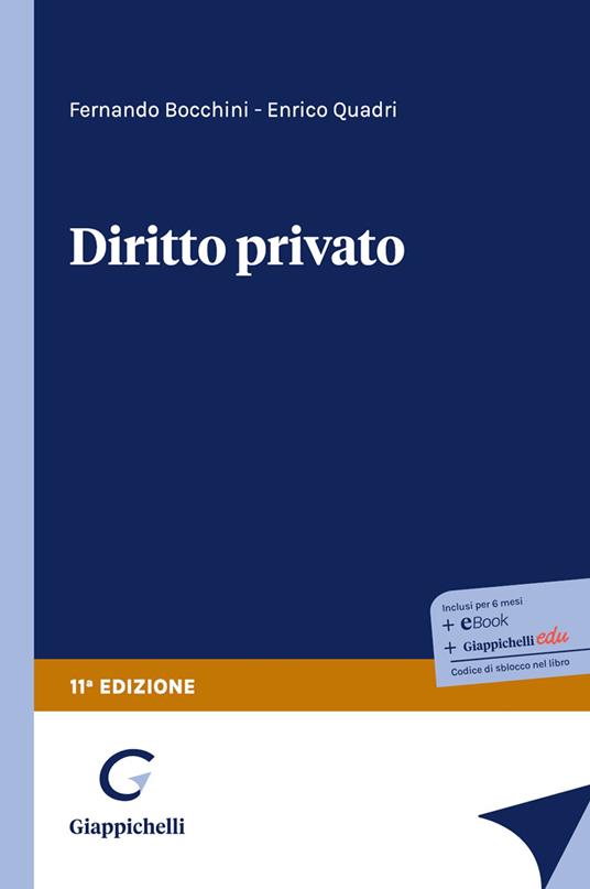 Diritto privato - Fernando Bocchini,Enrico Quadri - copertina
