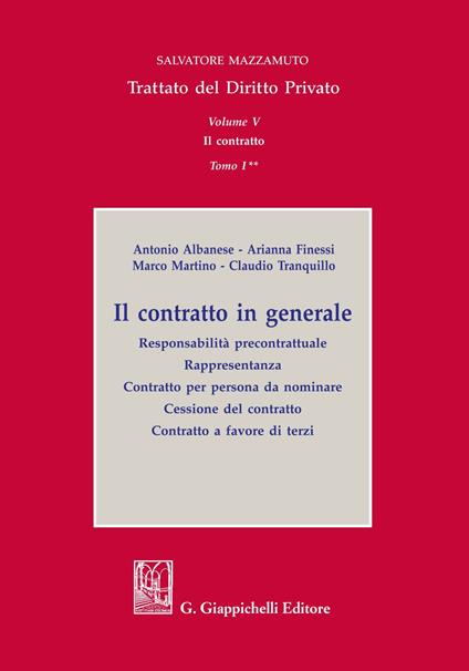 Il Trattato del diritto privato. Vol. 5/1 - Antonio Albanese,Arianna Finessi,Marco Martino,Salvatore Mazzamuto - ebook