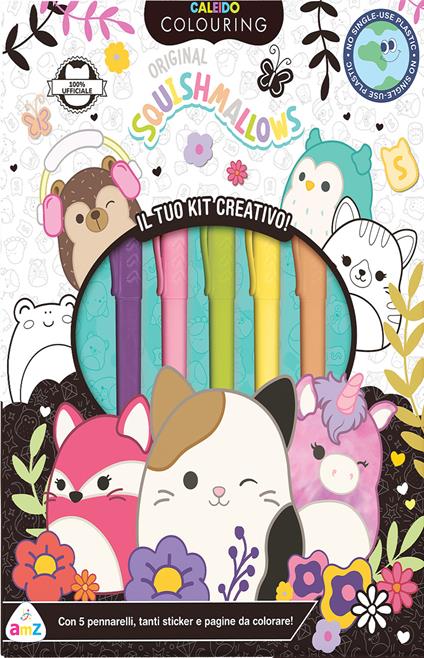 Squishmallows. Caleido colouring. Il tuo kit creativo. Ediz. a colori. Con 5 pennarelli. Con Adesivi - copertina