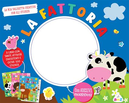 La fattoria. La mia valigetta creativa. Ediz. illustrata. Con 500 Adesivi - copertina
