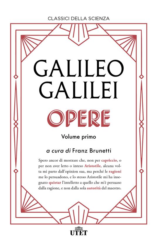 Opere. Vol. 1 - Galileo Galilei - copertina