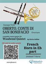 French Horn in Eb part of «Oberto» for Woodwind Quintet. Overture
