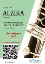 Bb Clarinet 4 part of «Alzira» for Clarinet Quintet. Overture