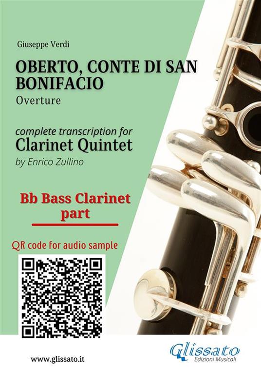 Bb Bass Clarinet part of «Oberto» for Clarinet Quintet. Overture - Giuseppe Verdi - ebook