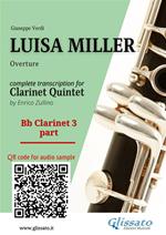 Bb Clarinet 3 part of «Luisa Miller» for Clarinet Quintet. Overture