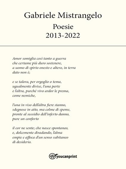 Poesie 2013-2022 - Gabriele Mistrangelo - ebook