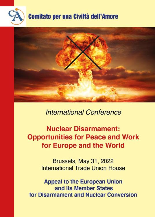 Nuclear disarmament: opportunities for peace and work for Europe and the world - copertina