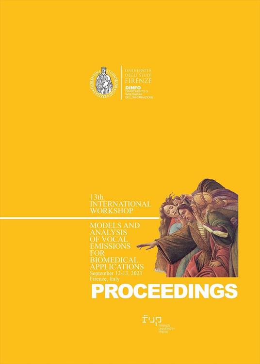Models and analysis of vocal emissions for biomedical applications. 13th international Workshop (Firenze, September 12-13, 2023) - copertina
