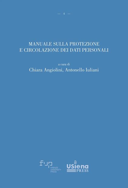 Manuale sulla protezione e circolazione dei dati personali - copertina