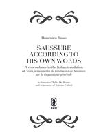 Saussure according to his own words. A concordance to the italian translation of Notes personnelles de Ferdinand de Saussure sur la linguistique générale