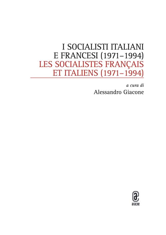 I socialisti italiani e francesi (1971-1994)-Les socialistes français et italiens (1971-1994) - copertina