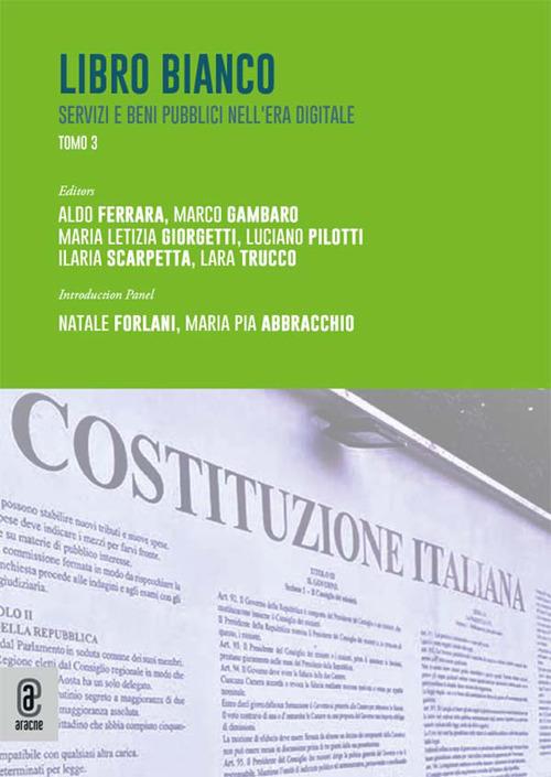 Libro bianco. Servizi e beni pubblici nell'era digitale. Vol. 3 - copertina