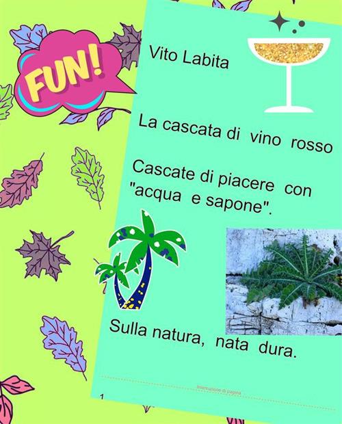La cascata di vino rosso. Cascate di piacere con "acqua e sapone". Sulla natura, nata dura - Vito Labita - ebook