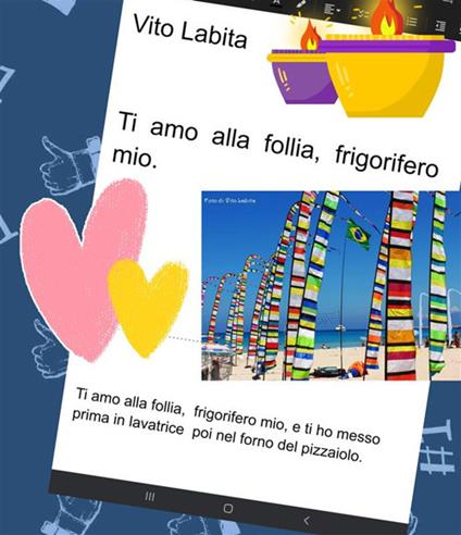 Ti amo alla follia, frigorifero mio. Ti amo alla follia frigorifero mio, e ti ho messo prima in lavatrice, poi nel forno del piazzaiolo - Vito Labita - ebook