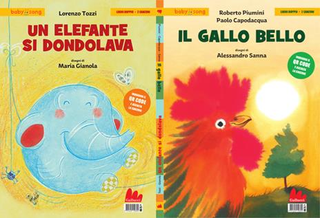 Un elefante si dondolava-Il gallo bello. Ediz. a colori. Con QR code - Lorenzo Tozzi,Roberto Piumini,Paolo Capodacqua - copertina