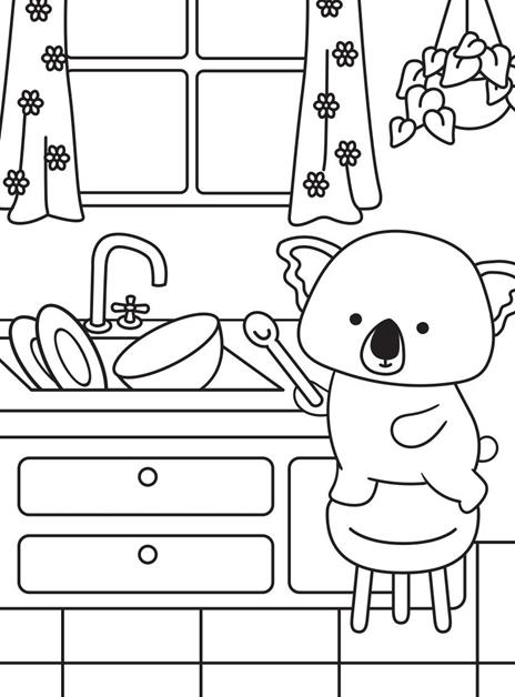 Comfy kitchen. Cozy coloring. Con 120 Adesivi - 4