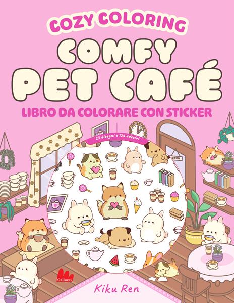 Comfy pet café. Cozy coloring - copertina