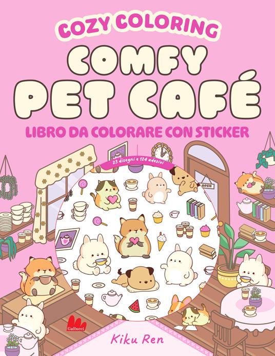 Comfy pet café. Cozy coloring - copertina