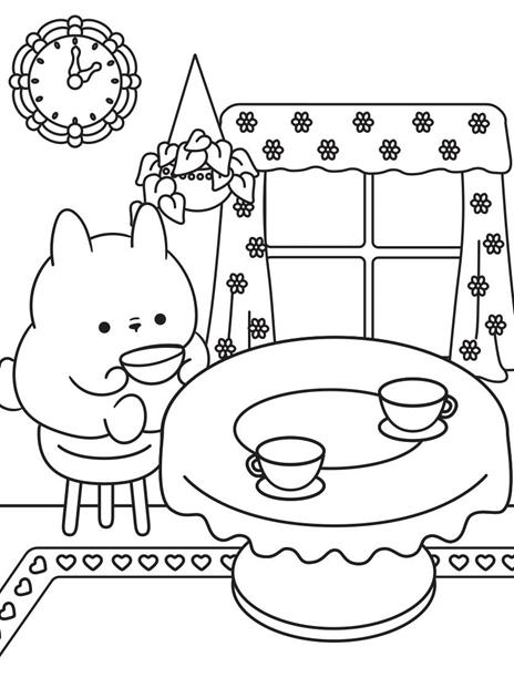 Comfy pet café. Cozy coloring - 4