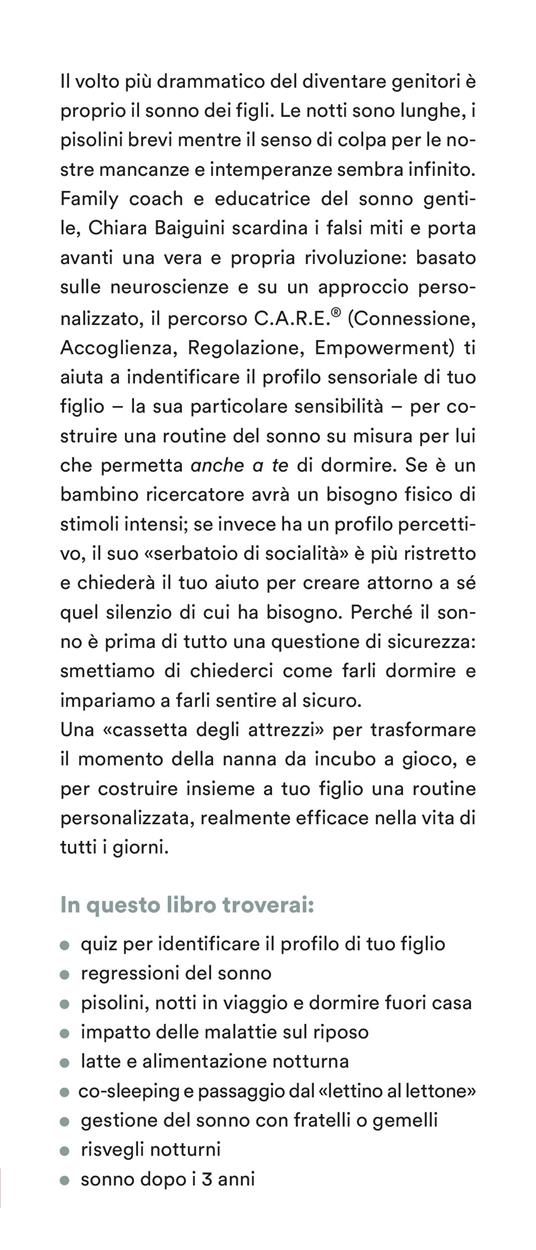 Nati per dormire. L'approccio che rivoluziona il sonno dei bambini basato sui 4 profili C.A.R.E® - Chiara Baiguini - 2
