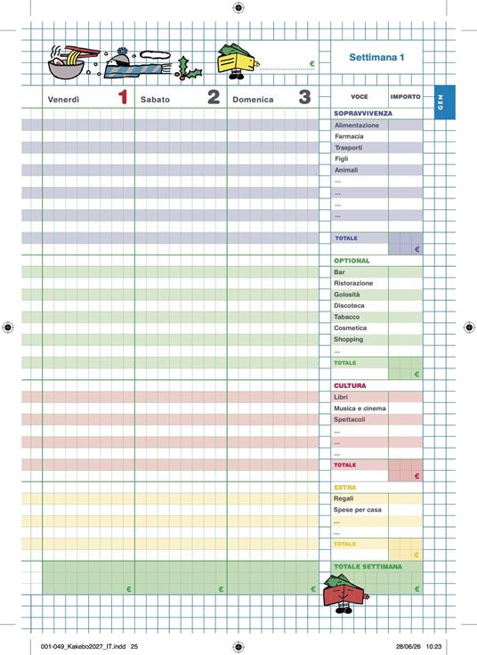 Kakebo. L'originale 2027. Il libro dei conti di casa. Il metodo giapponese per imparare a risparmiare - 4