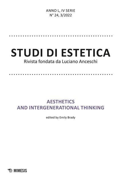 Studi di estetica (2022). Vol. 3: Aesthetics and integenerational thinking - copertina