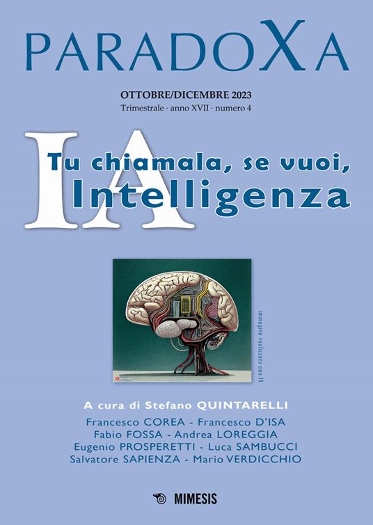 Paradoxa (2023). Vol. 4: IA. Tu chiamala, se vuoi, intelligenza - copertina