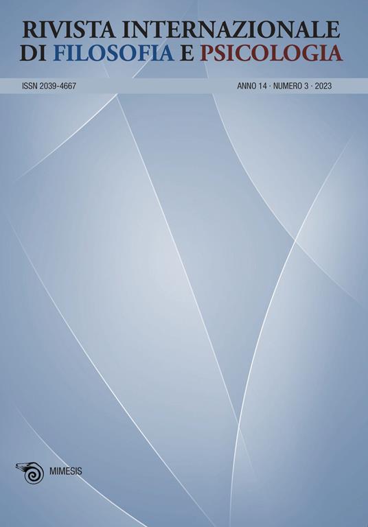 Rivista internazionale di filosofia e psicologia. Vol. 3 - copertina