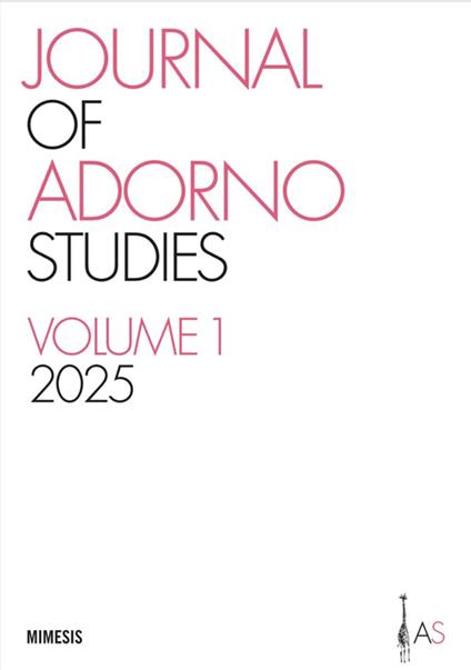 Journal of Adorno studies (2025). Vol. 1 - copertina