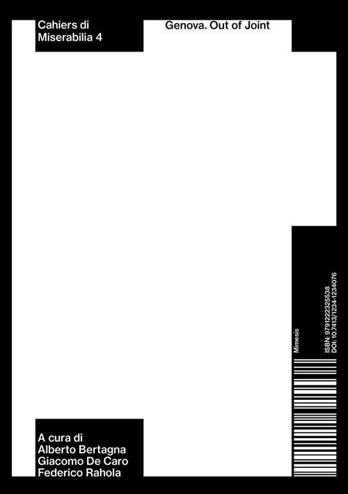 Cahiers di Miserabilia. Vol. 4: Genova. Out of Joint - copertina