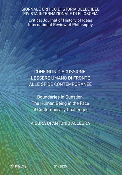 Giornale critico di storia delle idee (2025). Vol. 1: Boundaries in question. The human being in the face of contemporary challenges - copertina