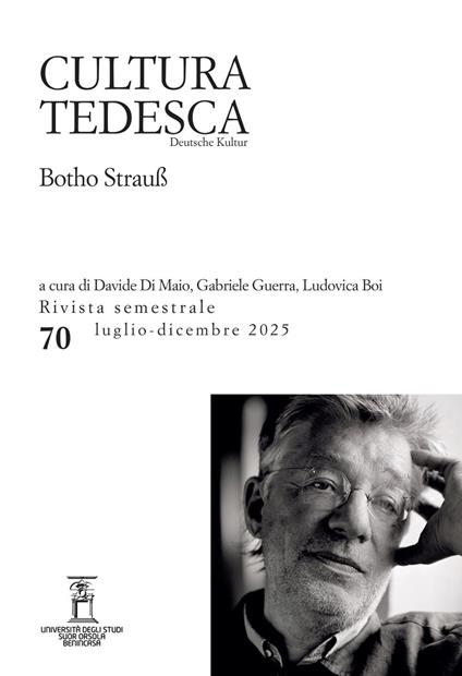 Cultura tedesca (2026). Vol. 70: Botho Strauß - copertina