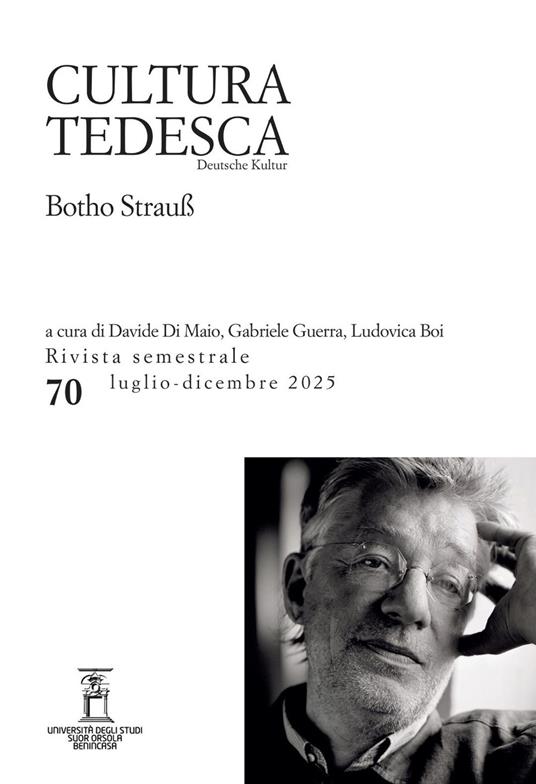 Cultura tedesca (2026). Vol. 70: Botho Strauß - copertina