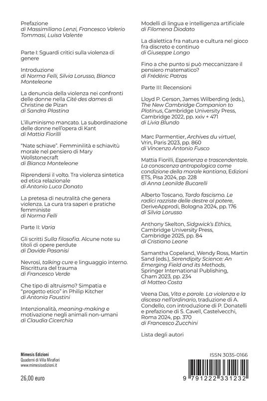 Quaderni di Villa Mirafiori. Dottorato di ricerca in Filosofia Sapienza Università di Roma. Vol. 3 - 2
