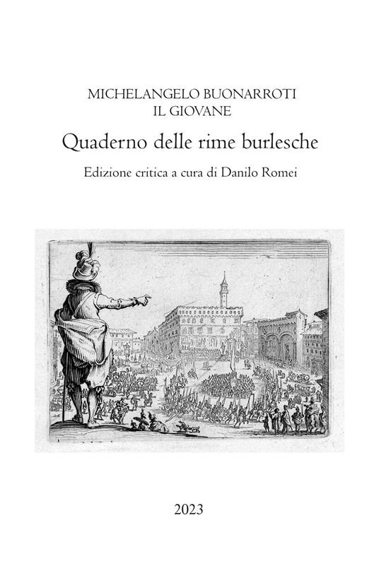 Quaderno delle rime burlesche. Ediz. critica - Michelangelo il Giovane Buonarroti - copertina