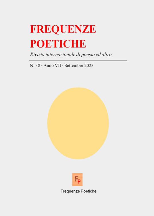 Frequenze poetiche. Rivista di poesia internazionale ed altro (2023). Vol. 38 - Giorgio Moio - copertina