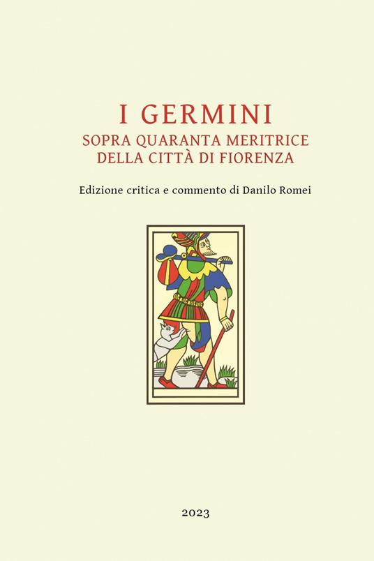 I germini. Sopra quaranta meritrice della città di Fiorenza - Anonimo - copertina