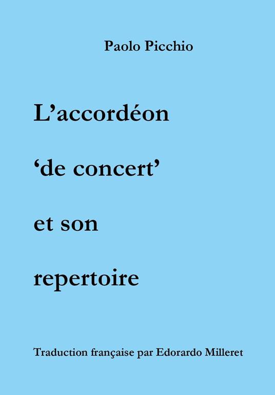 L'accordéon «de concert» et son repertoire - Paolo Picchio - copertina